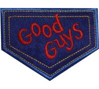 Good Guys Patch (9 cm) DIY Embroidered Iron or Sew on Badge Applique Childs Play Horror Movie Souvenir Monster Chucky Doll Costume