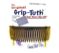 Good Hair Days Grip-Tuth Frenchy Side Comb - 4″ Side Comb for All Hair Types, Decorative Styling Tool & Bridal Jewelry & Accessory - Tortoise Shell