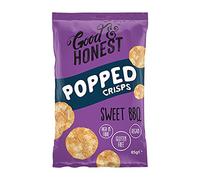 Good & Honest Popped Crisps, Gluten-Free Pub Snacks, Core Sweet BBQ Flavour, 8 x 85g