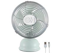 Good Housekeeping 5" All-Metal (92524) USB Desktop Laptop Nightstand Fan with Oscillation (Breezewave)