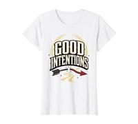Good Intentions Broken Arrow Motivational Vintage Graphic Value Graphic T-Shirt, Women, White, XL