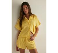 Good Intentions PJ Set by Intimately at Free People in Lemon Drop, Size: Small - female