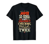 Good Joyce Santa Christmas Saying Funny Joyce Name Value Graphic T-Shirt, Men, Black, L