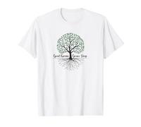 Good Karma Grows Deep Nature Soul Spiritual Art Value Graphic T-Shirt, Men, White, L