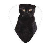 Good little black cat Printed pick set - 12 pieces, thin, medium and thick guitar picks, suitable for guitar, bass, electric guitar and ukulele