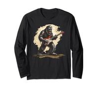Good looking Bigfoot with Electric Guitar Costume Long Sleeve T-Shirt
