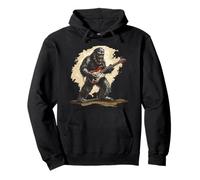 Good looking Bigfoot with Electric Guitar Costume Pullover Hoodie