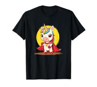 Good-looking Unicorn in Superhero Uniform with Cape T-Shirt