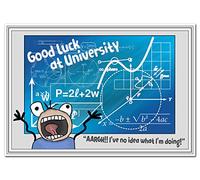 Good Luck at University Cards - Special Milestone Keepsake - Wishes at Uni - Congratulations Success - Blank Inside to Write own Message - Quality Greeting Card - AARGH No idea What Doing