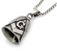 Good Luck Bell Motorcycle Biker Hanger Mason Masonic Guardian Angels Wing Lucky Charm Protect Attach to Motorbike or use as a Necklace v22