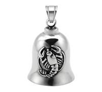 Good Luck Bell Motorcycle, Good Luck Biker Riding Bell Charm, Motorcycle Biker Rock Punk Bell for Men, Women, Him, Father, Dad, Boyfriend