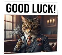 Good Luck Card - Boss Cat - Colleague Leaving Card Co Worker New Job Card