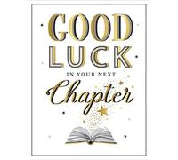 Good Luck Card, Good Luck in Your Next Chapter - 8 x 6 inches - Piccadilly Greetings