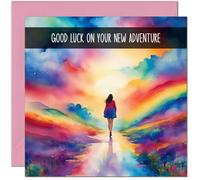 Good Luck Card - New Job Card, New Adventure, New Home Card, Leaving Work Card, New Baby Card 145x145mm