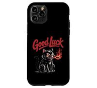Good Luck Cat - Playful Monster Flame Art Case for iPhone 11 Pro