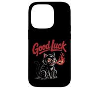 Good Luck Cat - Playful Monster Flame Art Case for iPhone 14 Pro