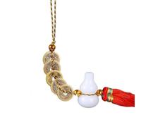 Good luck charm, Feng Shui White Jade Gourd Chinese Feng Shui Coinfor,Feng Shui Element lucky charms, 2024 bring good luck, prosperity, wealth, health, and success to all of your friends!