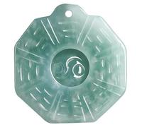 Good luck charms,jade pendant,jade jewelry, Ice Jade Pendant Necklace, Tai Chi Bagua Necklace, Represents the Balance of Yin and Yang, Ideal for Those Seeking Inner Peace and Wisdom
