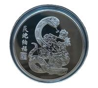 Good Luck Coin | Commemorative Coin for Year of The Snake,Collectible Commemoration, Lunar Year Challenge Coin, Chinese Souvenir for Enriching Collectors