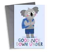 Good Luck Down Under - Emigrating to Australia Card - Moving Koala - Emigration