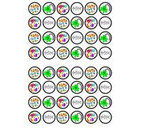 Good Luck Edible Cupcake Toppers - 48 x 3cm/1.18 Inch Uncut Mini Wafer Cake Decorations for Exams, Farewells & Encouragement