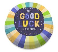 Good Luck Exams Cake Traditional vanilla sponge cake with buttercream and a rich apple and raspberry jam, serves 10-12 portions. Baked by bakerdays.