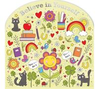Good Luck Greeting Card, Believe in Yourself Theme, Colourful Illustrated Design