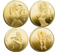 Good Luck Head Tails Flipping Challenge Coin,Get Tail - Tails I Get Head Woman Coin Hobo Coin，Ideal Present for Husband,Boyfriend 0703