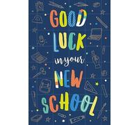 Good Luck in Your New School Card for Boys - School Equipment with Foil Finish - Eco-Friendly - by Words and Wishes