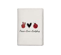 Good Luck Ladybug Symbol Gift Peace Love Ladybug Passport Bag, Ladybug PB, Passport Bag