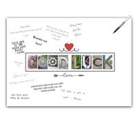 Good Luck Party Decoration Supplies - Creative Good Luck Poster or Guest Book Alternative. A3 Wall Decor Art Card. Party Gift Signing Board for Friend. Gift for Men or Women