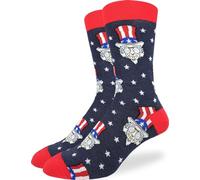 Good Luck Sock Men's American Flag & Presidents Socks, Adult, Cool Uncle Sam, Large