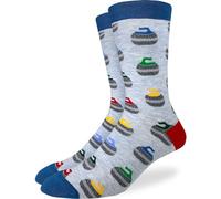 Good Luck Sock Men's American Flag & Presidents Socks, Adult, Curling Stones, X-Large
