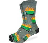 Good Luck Sock Men's Bigfoot, Sasquatch, Abominable Snowman & Yeti Socks, Adult, Dumpster Fire, Mens, Large