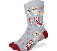 Good Luck Sock Men's Dog Socks, Adult, Corgi Bacon, X-Large