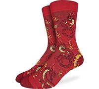 Good Luck Sock Men's Knights & Dragons Socks, Adult