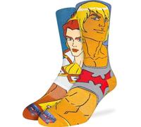 Good Luck Sock Men's Masters of the Universe & He-Man Socks, Adult, Masters of the Universe, He-man and Teela, Large