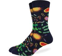 Good Luck Sock Men's Math & Science Socks, Adult, Germs, Large