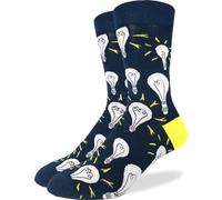 Good Luck Sock Men's Math & Science Socks, Adult, Light Bulb, Mens, Large