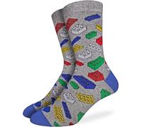 Good Luck Sock Men's Video Games, Board Games and Toys Socks, Adult, Building Blocks, One Size