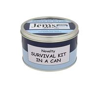 Good Luck Survival Kit In A Can. Humorous Novelty Fun Gift - Present & Card All In One. New Job, Leaving, Emigrating, Moving Away etc. Customise Your Can Colour. (Blue/Navy)