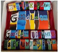 Good Luck themed, funny novelty chocolate box. For friends, family and work collegues (7 inch sweet treats box, Main bar - dark choc)