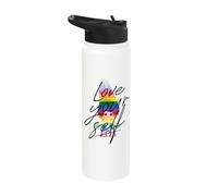 Good Luck Trolls Love Your Self Rainbow Stainless Steel Insulated Water Bottle