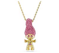 Good Luck Trolls pendant, Troll, Pink, Gold-tone plated