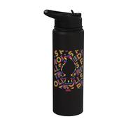 Good Luck Trolls Pride Neon Rainbow Stainless Steel Insulated Water Bottle