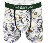 Good Luck Undies Men's All About The Benjamins Boxer Brief Underwear - grey - Medium