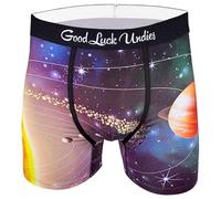 Good Luck Undies Men's Solar System Boxer Brief Underwear - Multicoloured - S