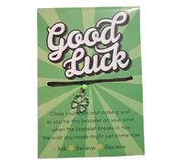 Good Luck Wish Bracelet - Motivational Uplifting Gift - Charm Bracelet - Lucky 4 Leaf Clover