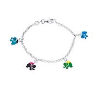 Good Luck ZOO Animal Lucky Garden Colorful 5 Multi Elephant Dangling Charm Bracelet For Girls Teens .925 Sterling Silver 6 Inch Small Wrist
