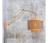 GOOD & MOJO Bhutan wall lamp, 2 arms, natural, Ø40cm